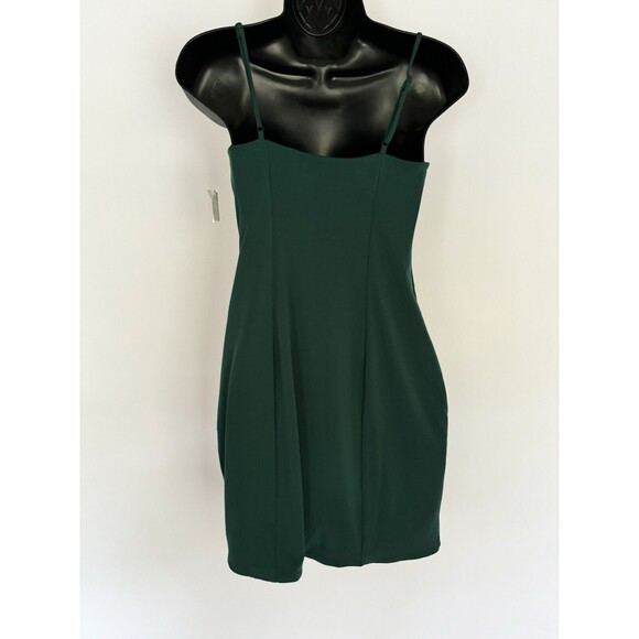 NWT AFFRM Women’s Green Bodycon Mini Dress Flower Bust Size M - Picture 4 of 6